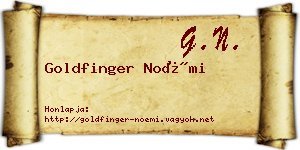 Goldfinger Noémi névjegykártya